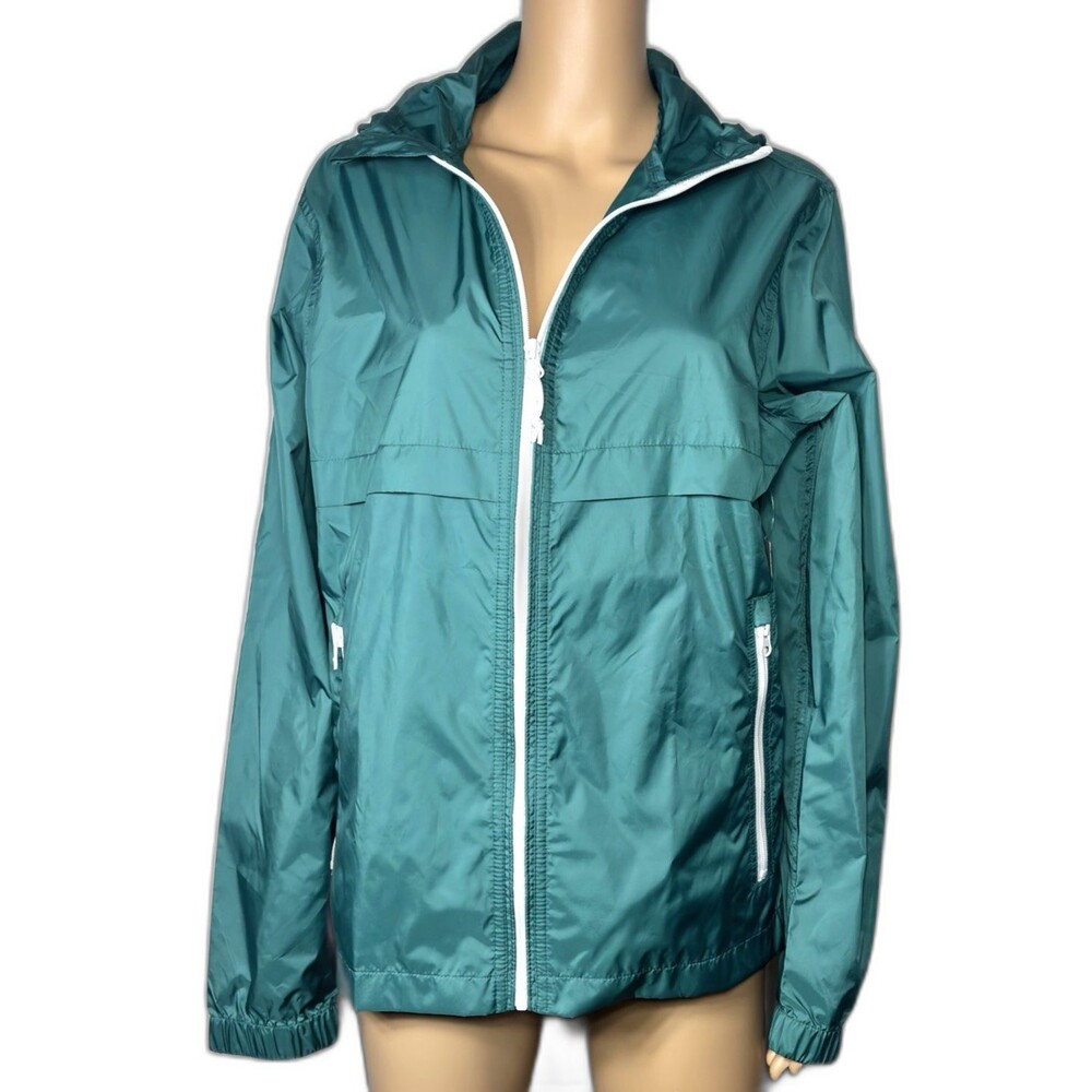 Old Navy Hooded Rain Jacket Size S Water-Resistant Zip-Front Windbreaker Small